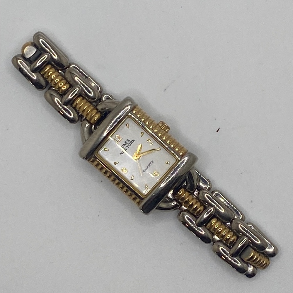 Jones New York vintage woman’s silver & gold tone watch S70135